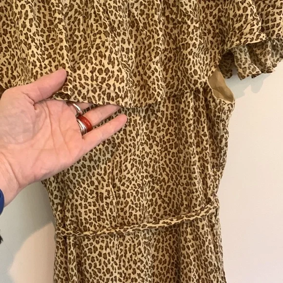 Anthropologie leopard print dress sz 8 - Picture 11 of 13